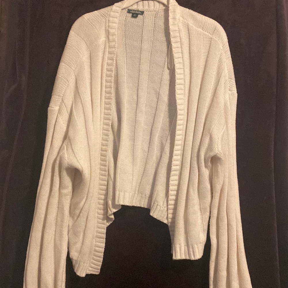 White cardigan